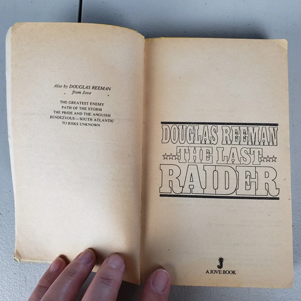 The Last Raider by Douglas Reeman 1980 Jove Paperback WWI Naval Fiction Novel